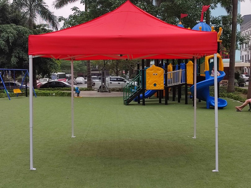 Nhà bạt ngoài trời 3x3m màu đỏ
